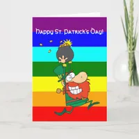 St. Patrick's Day funny Cartoon Personalized Card