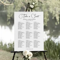  Minimalist Calligraphy Seating Chart Foam Board