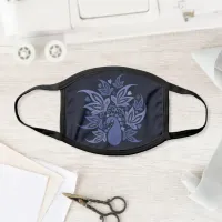 Bohemian Blue Peacock Modern Art Face Mask