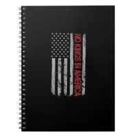 No Kings In America US Flag Vintage Retro Style Notebook