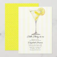Talk Thirty to Me Dirty Martini 30th Birthday Invitation
