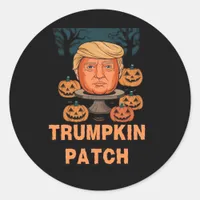 Trumpkin  Halloween – Funny Political Pumpkin Desi Classic Round Sticker