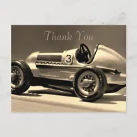 Vintage Car Retro Boy Birthday Thank You Postcard