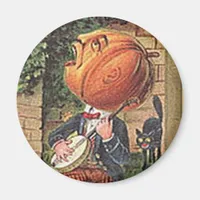 Vintage Singing Pumpkin Man Magnet