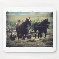 Making Hay With Horses Mouse Pad
