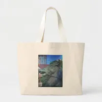 Plaza Horse Fountain Details Large Tote Bag