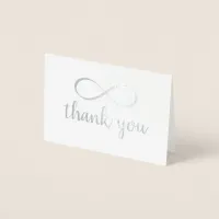 Calligraphy Thank You Infinity Symbol Foil Card