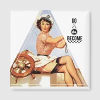 Go Become Vintage Pinup Gal Digital Art Magnet