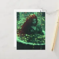 Woman with Red Hair in a Tub Fantasy Postcard