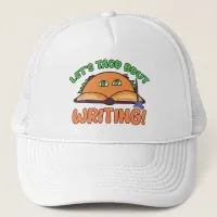 Taco Bout Writing Funny Author Cartoon Art Trucker Hat