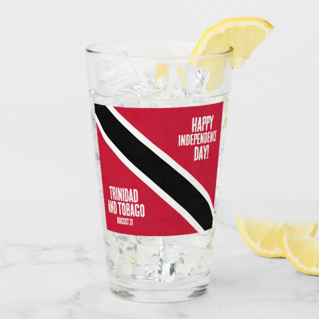 Trinidad & Tobago Independence Day National Flag Glass