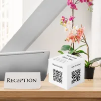 Welcome QR codes info hotel restaurant table brand Cube