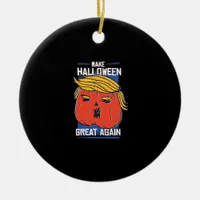 Trumpkin Halloween Pupmkin Classic Ceramic Ornament
