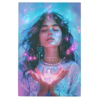 *~* Magical Woman Holding Crystal SC4 Esoteric Metal Print