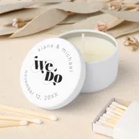 Decorative Modern Wedding We Do ID887 Mini Candle Favors