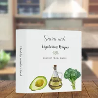 Recipe cooking food vegitarian vegetables 3 ring binder