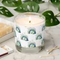 Watercolor Rainbow Pattern Scented Candle