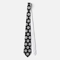 Hexagon Black & White Fashion neck Tie