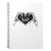 To Death Skeleton Hand Heart Classic Design Notebook