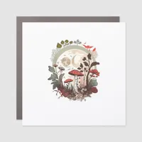 Aesthetic Goblincore And Cottagecore Mushroom Mini Car Magnet