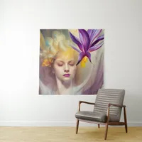 Angel with orchid  tapestry