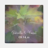 Fall Oak Leaf Hydrangea Wedding Magnet