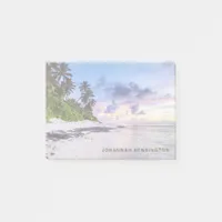 Tropical Island Beach Coastal Sunset Post-it Notes