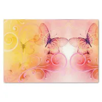 Elegant Pastel Butterflies and Swirls