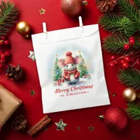 Cute Christmas Mouse Party Favor Bag