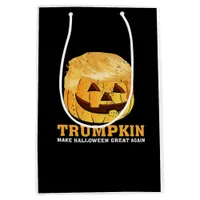 Funny  Pumpkin Trumpkin Halloween  Medium Gift Bag