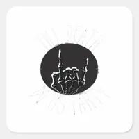 Till Death Do Us Party Classic Square Sticker