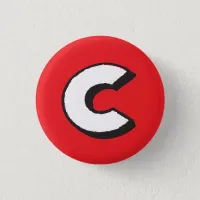 Letter C badge alphabet pin