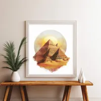 Giza Pyramids Egypt Desert Sun Wall Art