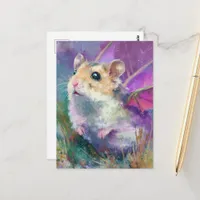 Adorable Hamster Dragon Postcard