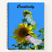 Notebook - Birds on Sunflower