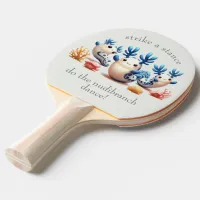 Funny Colorful Dancing Nudibranchs and Corals Ping Pong Paddle