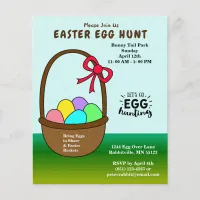 Budget Eggs in a Basket Easter Egg Hunt Invitation Flyer