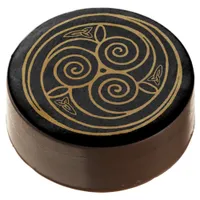 Triple Celtic Knot Swirl Mandala Chocolate Covered Oreo