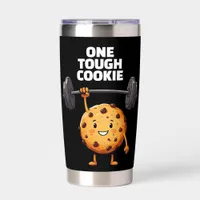 Funny Tough Cookie Lifting Barbell Insulated Tumbler