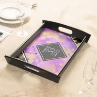Elegant 33rd Amethyst Wedding Anniversary Serving Tray