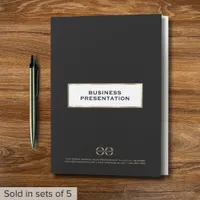 Simple Black Presentation Folder with Logo