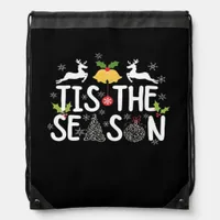 Tis The Season Classic Minimal Clean Drawstring Bag