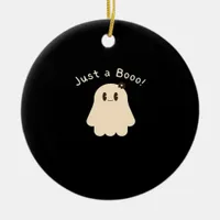 Halloween Just a Boo Trick or Treat Style Ceramic Ornament