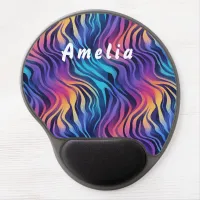 Multicolor Swirly Stripes Gel Mouse Pad