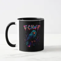 F Caw F Funny Bird Crow Raven Pun Joke Saying Mug