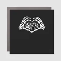 Together A Heart Made Of Skeleton Hands Classic Car Magnet