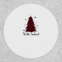 Tis The Season Red Plaid Christmas Tree Patch