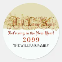 New Year's Eve Celebration Auld Lang Syne Party Classic Round Sticker