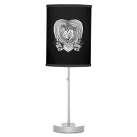 Crying Heart Skeleton Hands Classic Style Table Lamp