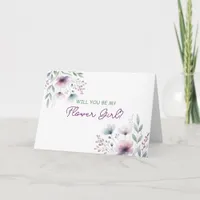 Will You be my Flower Girl | Floral Wedding Card